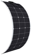 Load image into Gallery viewer, 100 Watt Monocrystalline 100W 12V Flexible Solar Panel High Efficiency Mono Module for RV Camp Home Portable Marine Boat Power Generator Off Grid (Black (2Pak)) : Garden &amp; Outdoor
