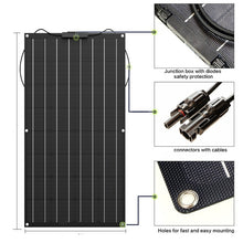 Load image into Gallery viewer, Solar Panel 300w 200w 100w 400w Flexible ETFE PET Photatic PV Monocrystalline Cell 12V 24V Battery Charger 1000w Home System Kit
