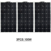 Load image into Gallery viewer, Solar Panel 300w 200w 100w 400w Flexible ETFE PET Photatic PV Monocrystalline Cell 12V 24V Battery Charger 1000w Home System Kit
